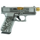 Glock 43x Custom "Liberty or Death" Subcompact Handgun 9mm Luger 10/rd Magazines (2) 4" Gold Barrel Austria