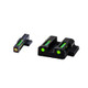 HIVIZ LiteWave H3 sight Green LitePipe/Orange front ring fits S&W Shield models