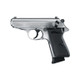Walther PPK/s Handgun .22 LR 10rd Magazine 3.3" Barrel Nickel with Black Grips