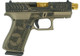 Glock 43X "Revolution" Gold Barrel Colonial Brown Handgun 9mm Luger 10rd Magazines(2) 3.4" Barrel Accessory Rail USA Made