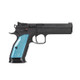 CZ 75 Tactical Sport 2 Handgun 9mm Luger 20rd Magazines 5.28" Barrel Blue Aluminum Grips
