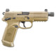 FN FNX-45 Tactical Handgun .45 ACP 15rd Magazines (2) 5.3" Threaded Barrel FDE Night Sights