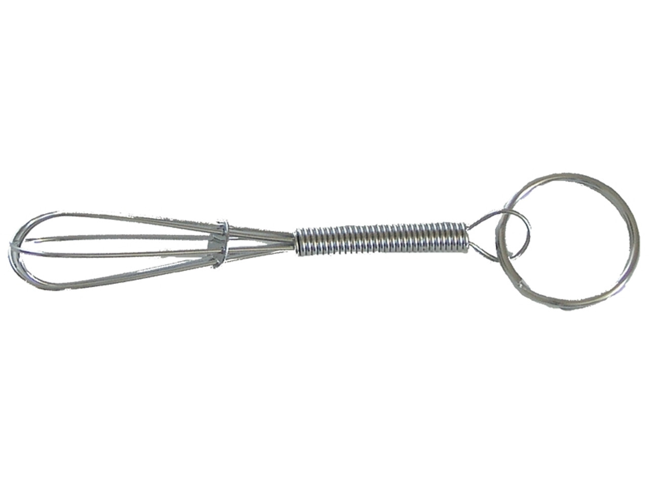 Cybrtrayd Mini Whisk with Keychain, Stainless Steel