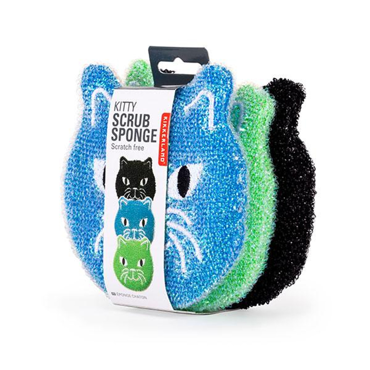 This Little Kitty Does Dishes 4pc Set - Cat Themed Kitchen Scrubber,  Sponges & Dish Mop - Jetz-Scrubz®