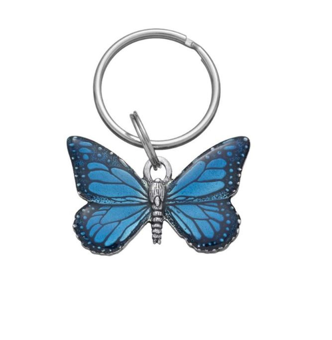 Pewter Butterfly Key Ring - Little Obsessed
