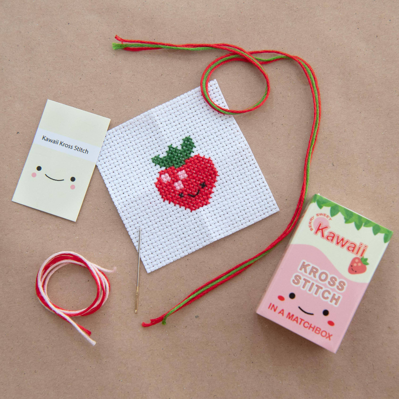 Kawaii Mouse King Mini Cross Stitch Kit In A Matchbox