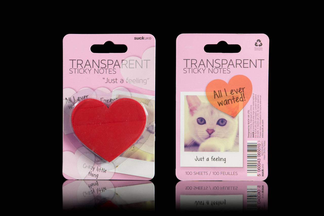 500Pcs Transparent Sticky Notes Heart Sticky Notes Translucent