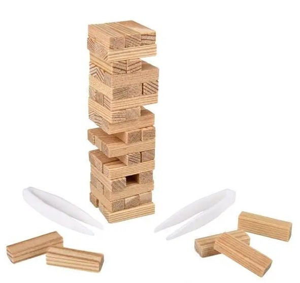 Mini Wood Stacking Tower Game Little Obsessed