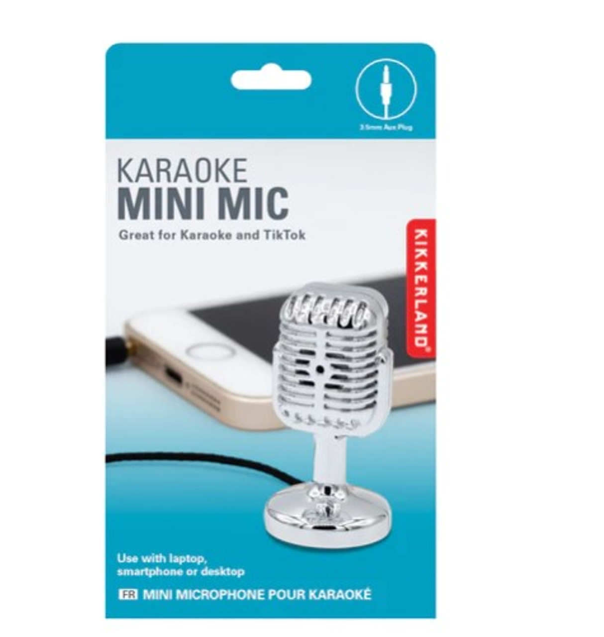 Kikkerland Mini Karaoke Microphone - Silver - Shop Speakers at H-E-B
