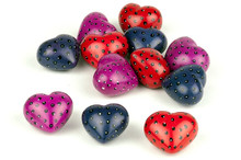 Bespeckled Small Soapstone Hearts, Set of 12 Bespeckled Small Soapstone Hearts, Set of 12
