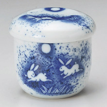 Rabbits Playing - Covered Bowl