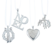 Deck the Halls Mini Pewter Ornament Set, 4 pc Deck the Halls Mini Pewter Ornament Set, 4 pc