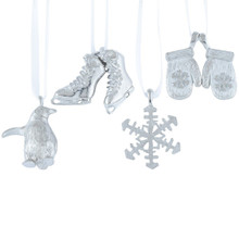 Winter Fun Mini Pewter Ornament Set, 4 pc Winter Fun Mini Pewter Ornament Set, 4 pc