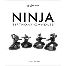 Ninja Birthday Candles, Set of 4 Ninja Birthday Candles, Set of 4