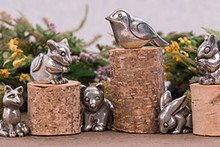 Tiny Pewter Netsukes Tiny Pewter Netsukes