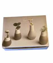 Mini Porcelain Vases - Browns, Set of 4 Mini Porcelain Vases - Browns, Set of 4