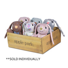  Organic Patterned Knit Bunny Plush - Assorted