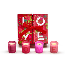 LOVE Scented Votive Candles, Set of 4  LOVE Scented Votive Candles, Set of 4