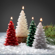 Holiday Tree Candles, Set of 4 Holiday Tree Candles, Set of 4