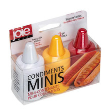 Mini Condiment Squeeze Bottles, Set of 3 Mini Condiment Squeeze Bottles, Set of 3