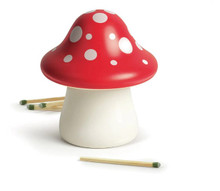 Merry Mushroom Match Holder  Merry Mushroom Match Holder