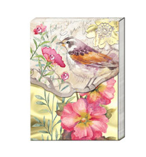 Pocket Notepad - Pink Floral Bird