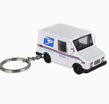 2.5" Diecast Pull Back Mini Postal Truck Keychain 2.5" Diecast Pull Back Mini Postal Truck Keychain