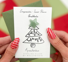 Aventurine Christmas Star Card