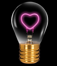 Heart Neon LED Lightbulb Lamp