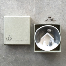 East of India Nativity Half Circle Porcelain Ornament East of India Nativity Half Circle Porcelain Ornament