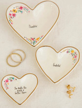 Natural Life Nesting Heart Trinket Dishes