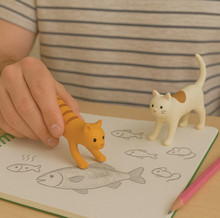 Cat Erasers, Set of 4