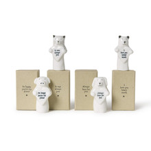 East of India Porcelain Animal with Heart in Gift Box