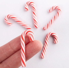 Miniature Clay Candy Canes, Pack of 5