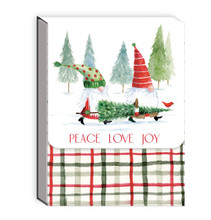Pocket Notepad - Peace Love Joy Gnomes