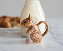 Hand-Painted Mini Stoneware Mouse Creamer