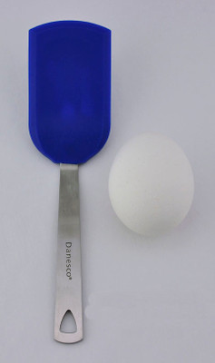 Mini Solid Silicone Turner, White, Blue, Sold by at Home