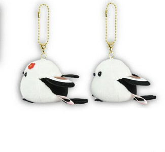 Shimaenaga (Long Tail Bushtit) Keychain Pair - Little Obsessed