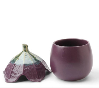 Jars BOX S / Eggplant　マカロン キャニスター Ceramic Eggplant Container With Lid - Little Obsessed
