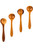 Wild Olive Wood Pendulum Spice Spoons, Set of 4