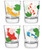 Koi Morph Shot Glasses, Set of 4 Koi Morph Shot Glasses, Set of 4