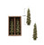 Short Unscented Cedar Tree Tapers with Gold, Set of 2 Short Unscented Cedar Tree Tapers with Gold, Set of 2