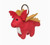 Handmade Felt Red Dragon Keyring