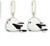 Shimaenaga (Long Tail Bushtit) Keychain Pair  Shimaenaga (Long Tail Bushtit) Keychain Pair