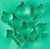 6 pc Christmas Ornament Cookie Cutters