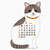 Die-Cut Cat Calendar - 2026