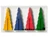Tannenbaum Mini Colored 4.5" Wood Trees, Set of 8