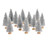 Yukon Sisal Snow Covered Silver Trees, Set of 12