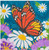 Mini Acrylic Paint-By-Number Butterfly Floral