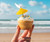 Beach Party Cake Candles 